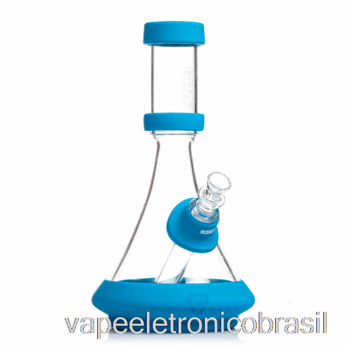 Copo Vape Eletronico Grav Deco Em Silicone Transparente + Azul